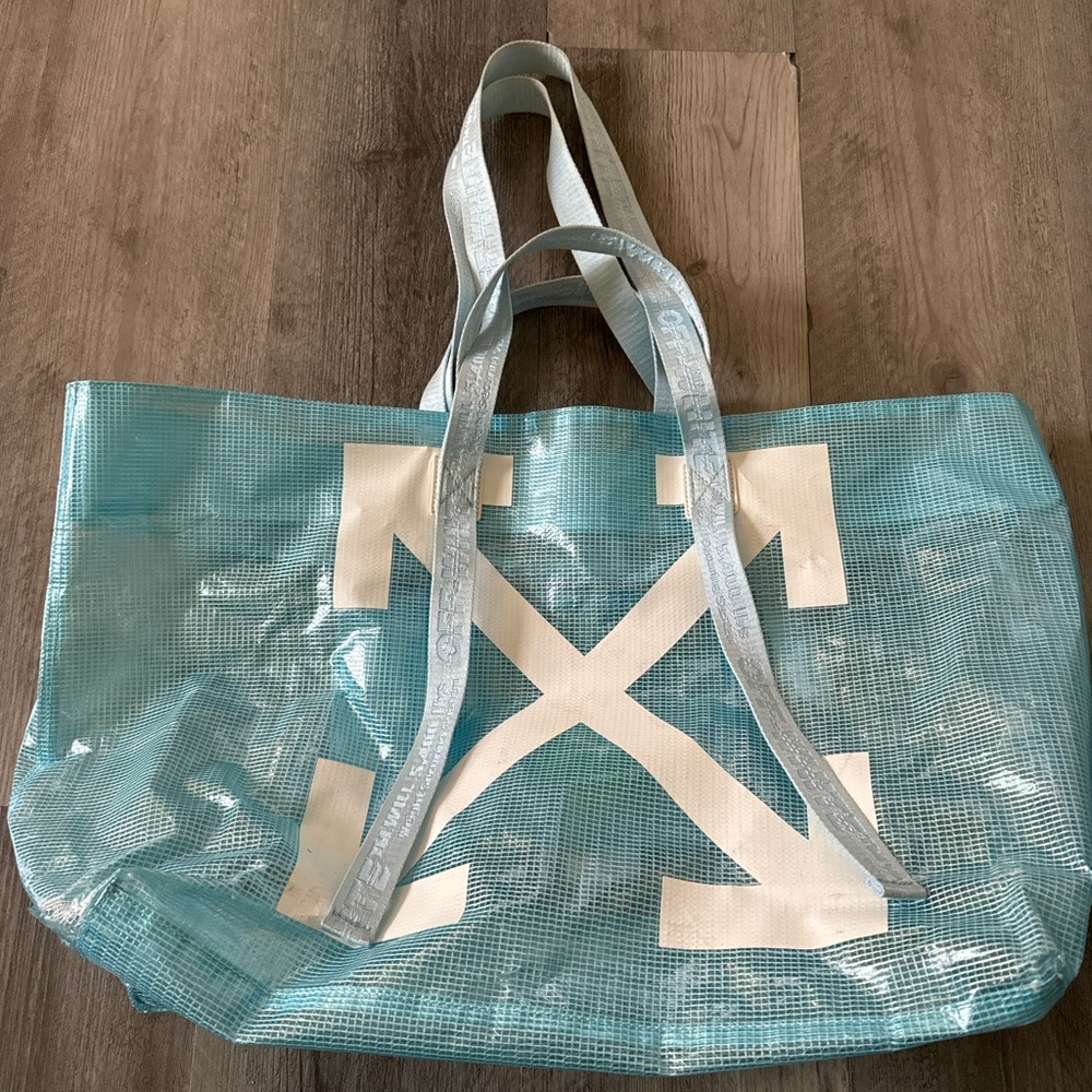 Off-White Canvas Arrows Commercial Tote - Picture 5 of 9